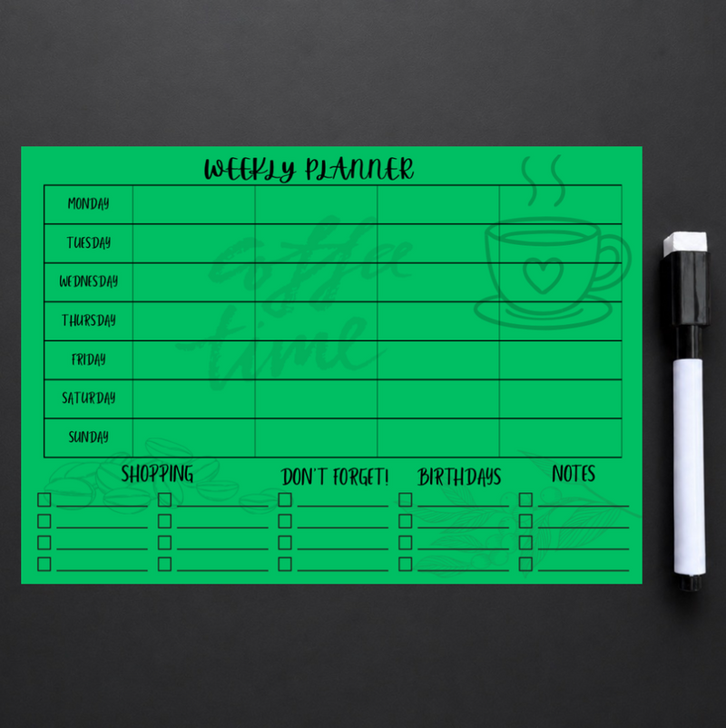 Weekly planners and meal planners