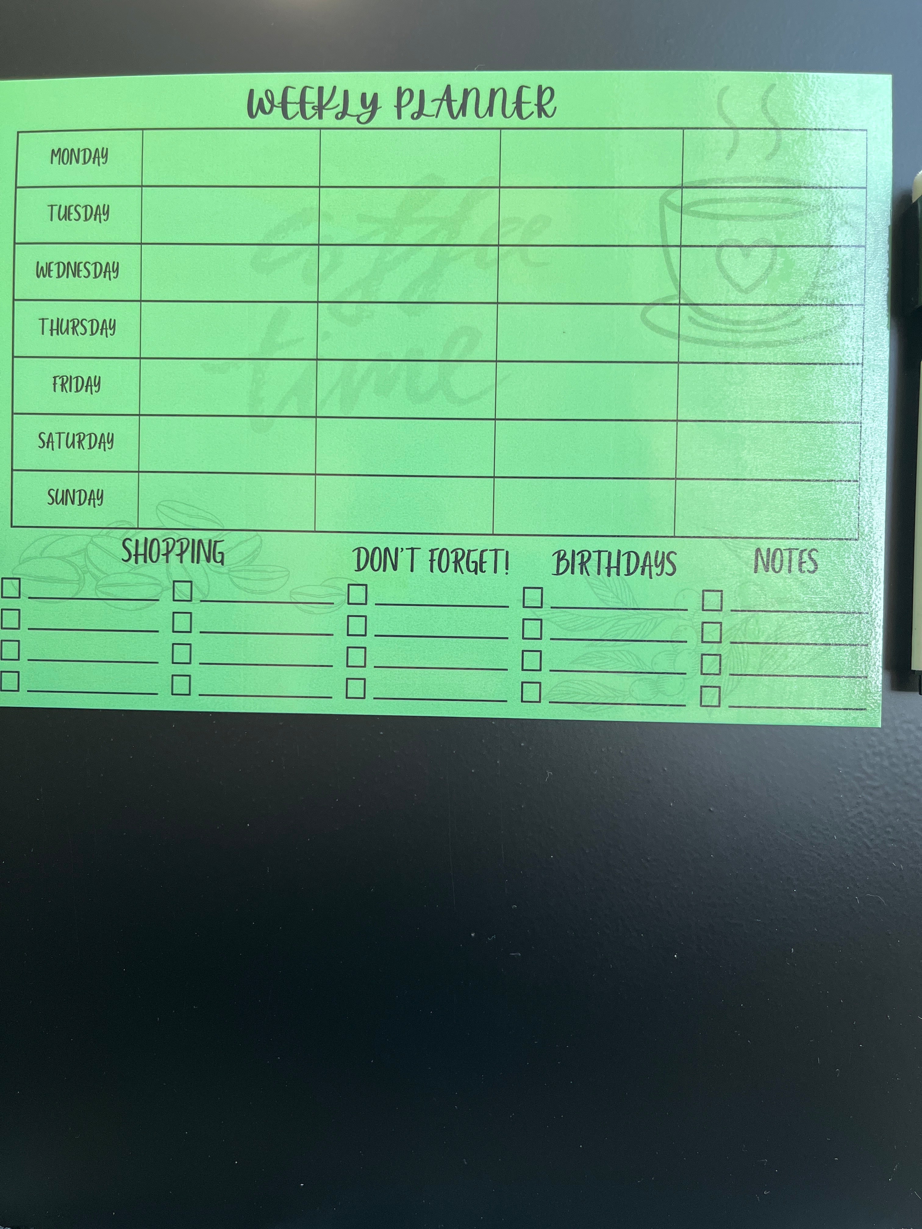 A5 Magnetic Weekly Planner - Coffee Lover