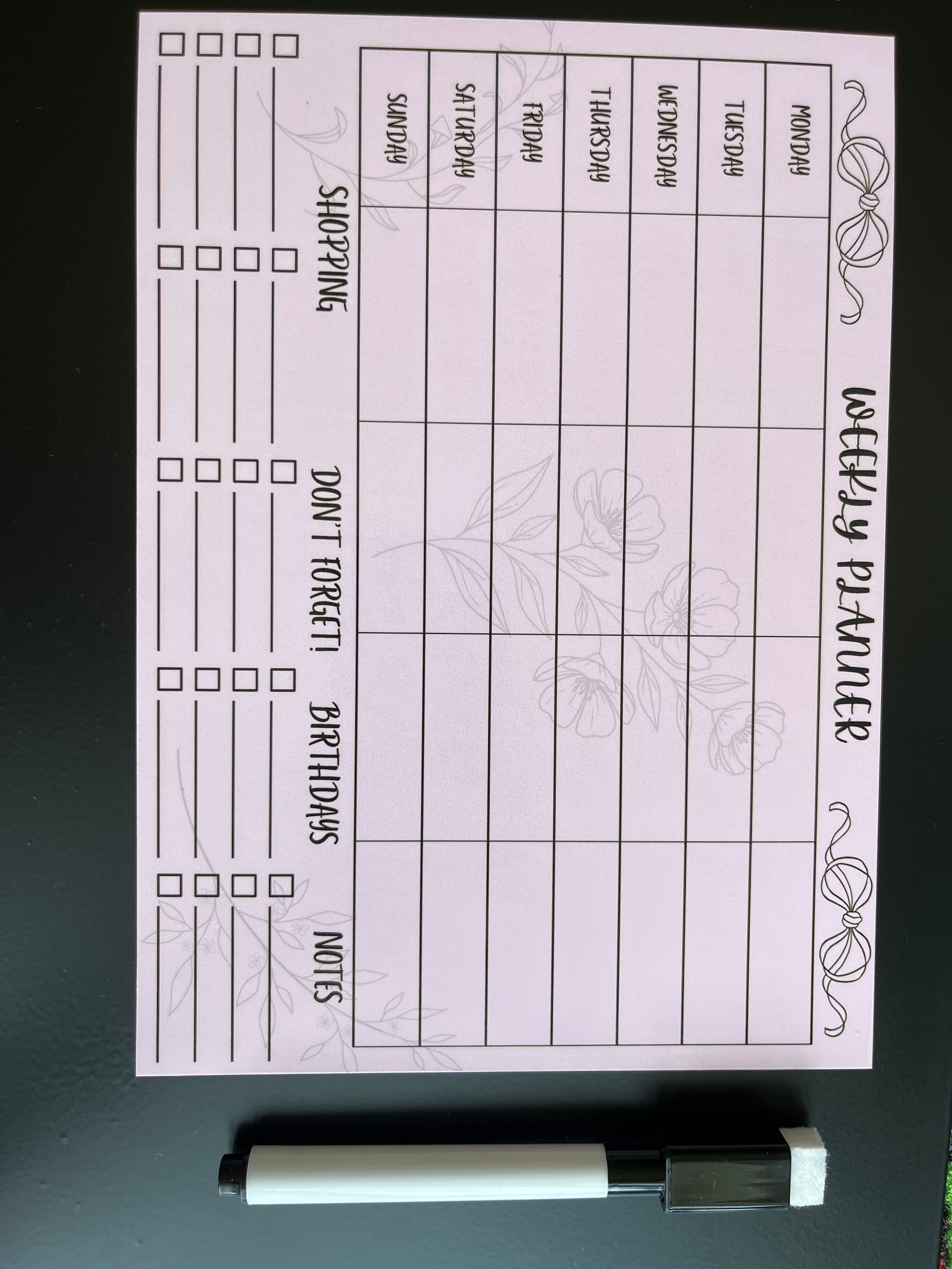 A5 Magnetic Weekly Planner -  Floral