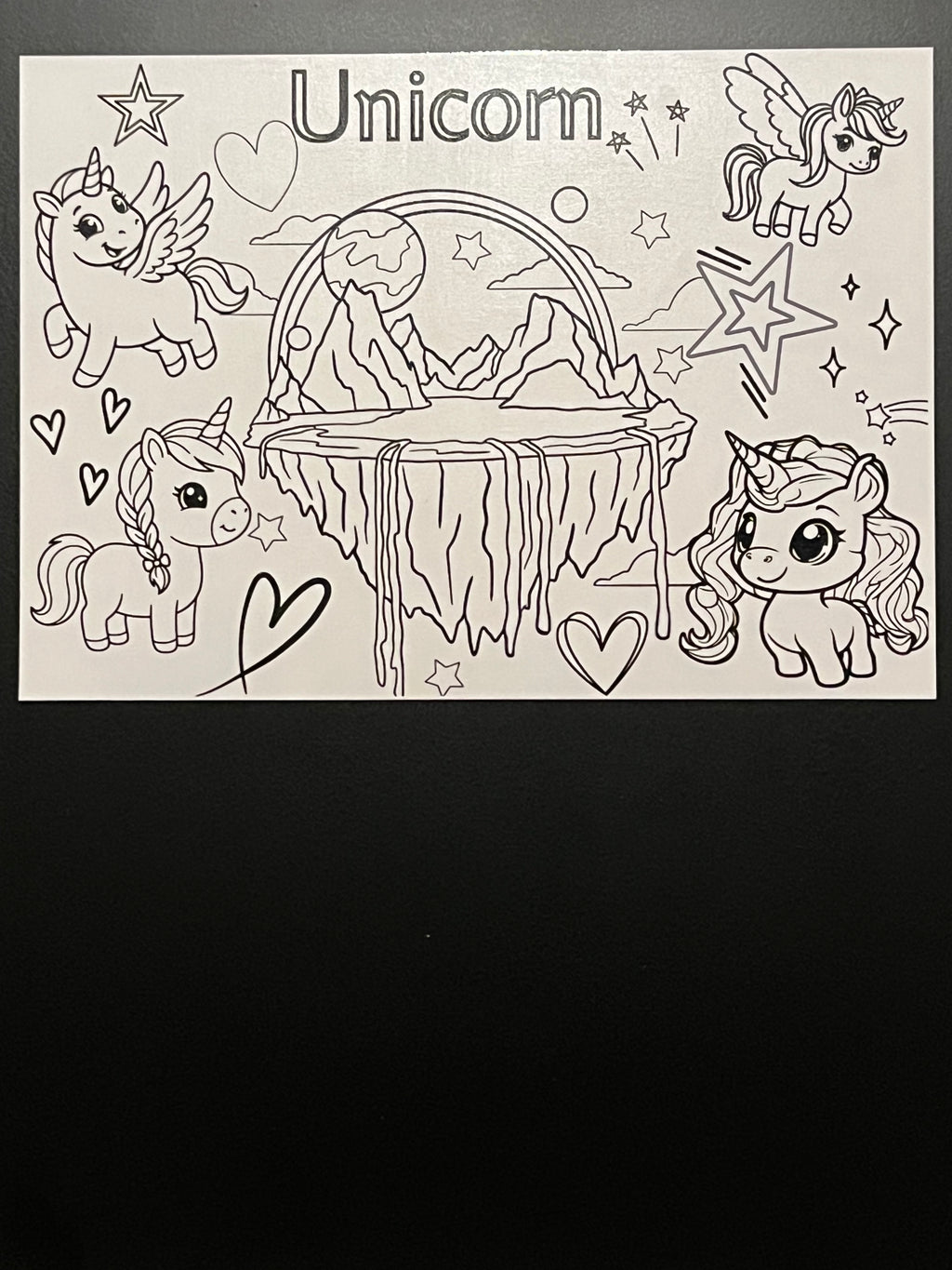 Wipe clean magnetic colouring activity pack - Unicorn