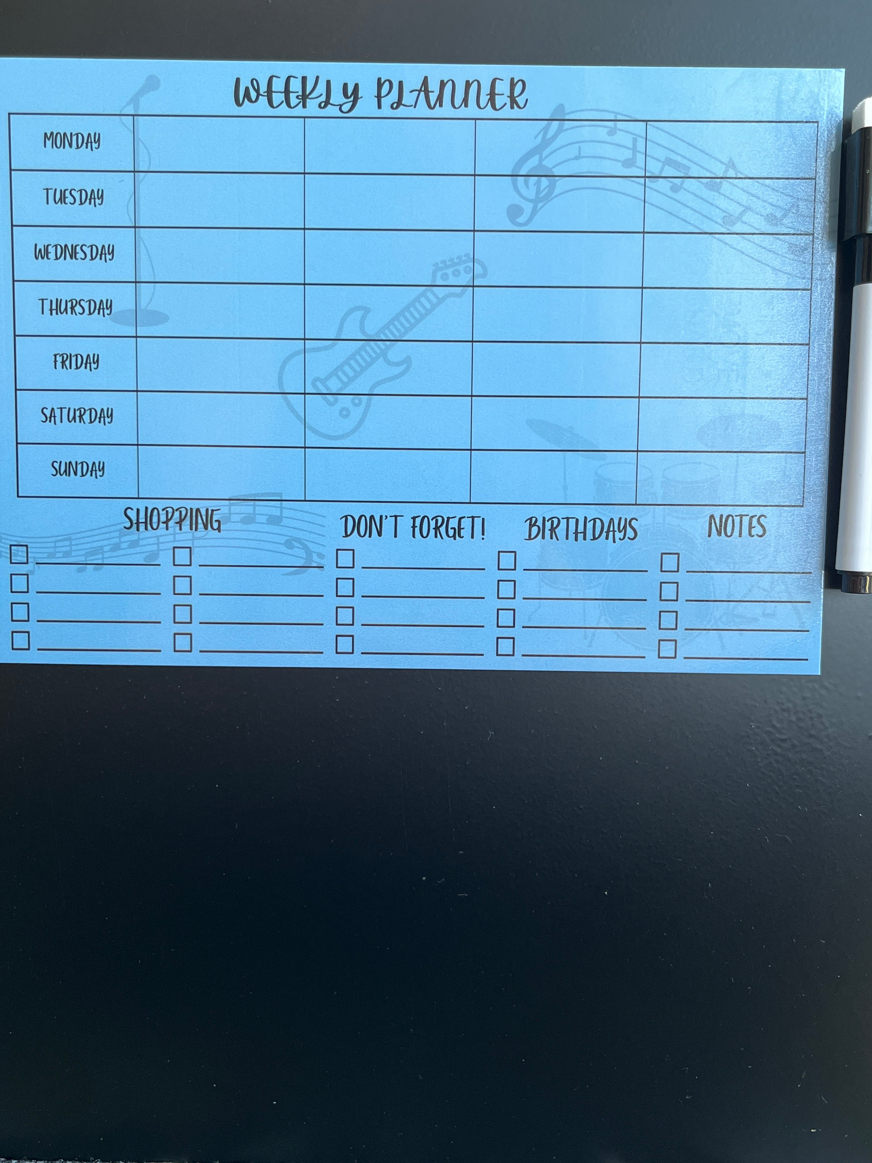 A5 Magnetic Weekly Planner - Musical