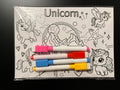 Wipe clean magnetic colouring activity pack - Unicorn