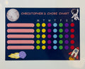 Kids Wipe clean reusable chore chart A5 - Space