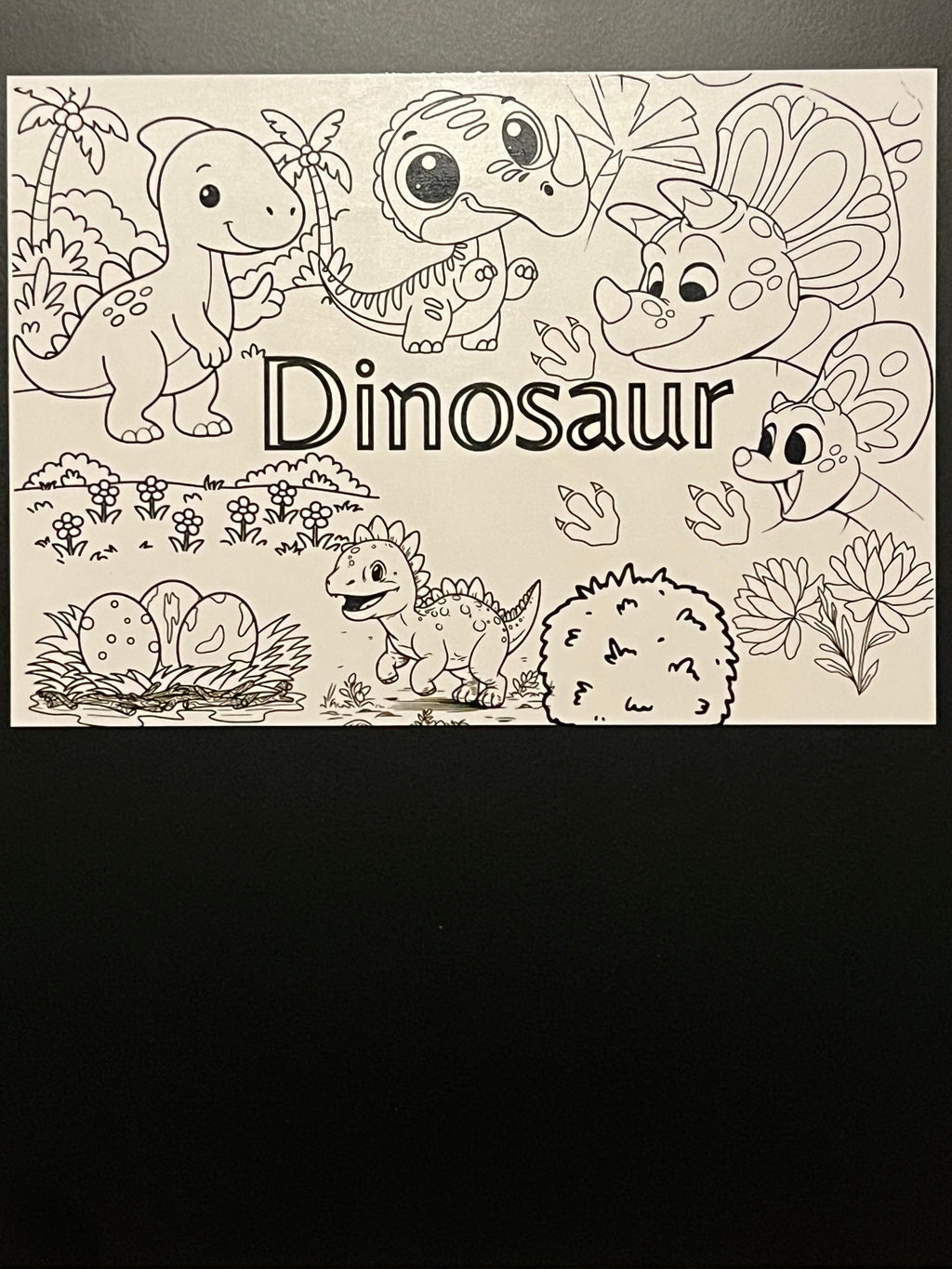 Wipe clean magnetic colouring activity pack - Dinosaur