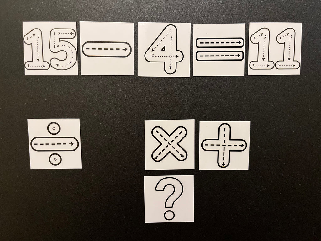 Maths Magnetic Sum set 50 Pieces - Supports KS1 Learning - Addition, Multiplication, Division, Subtraction