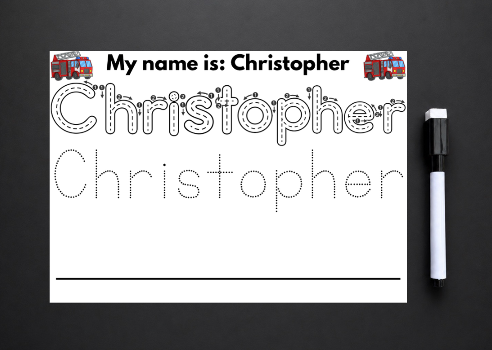 Personalised Magnetic Name Writing Board