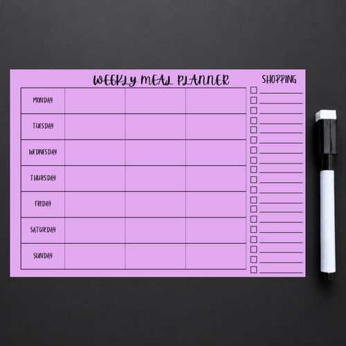 A5 Magnetic Weekly meal Planner