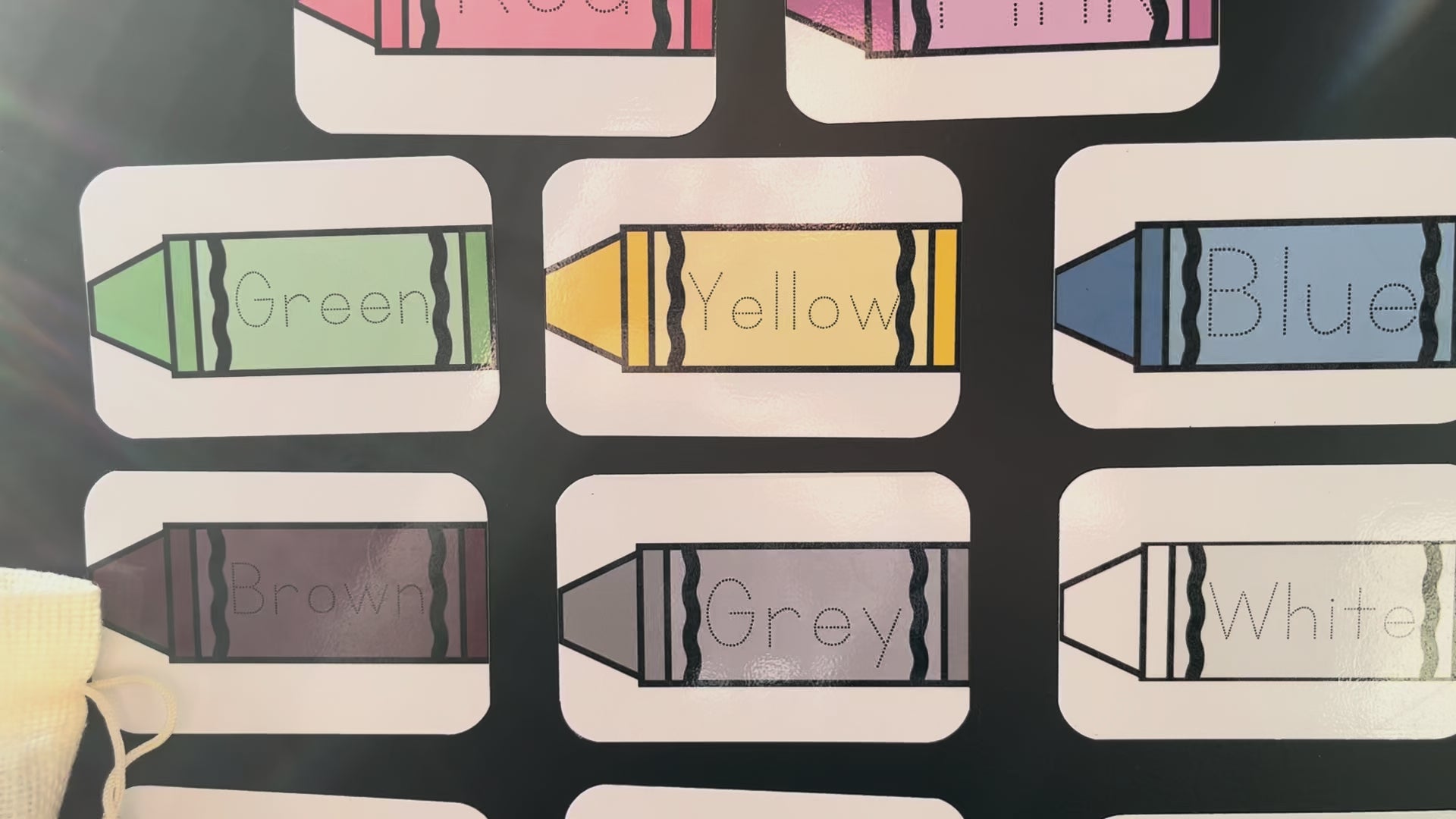 Wipe-Clean Colour Learning Magnet set 11 Pieces | Early Writing Practice Ages 3+